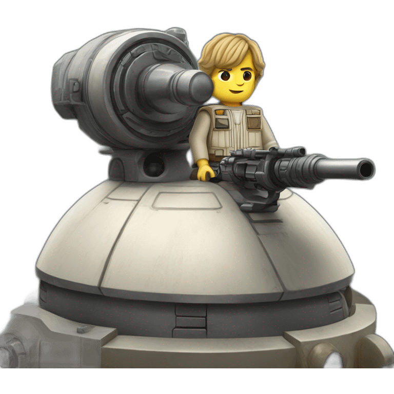 luke skywalker on turret gun emoji