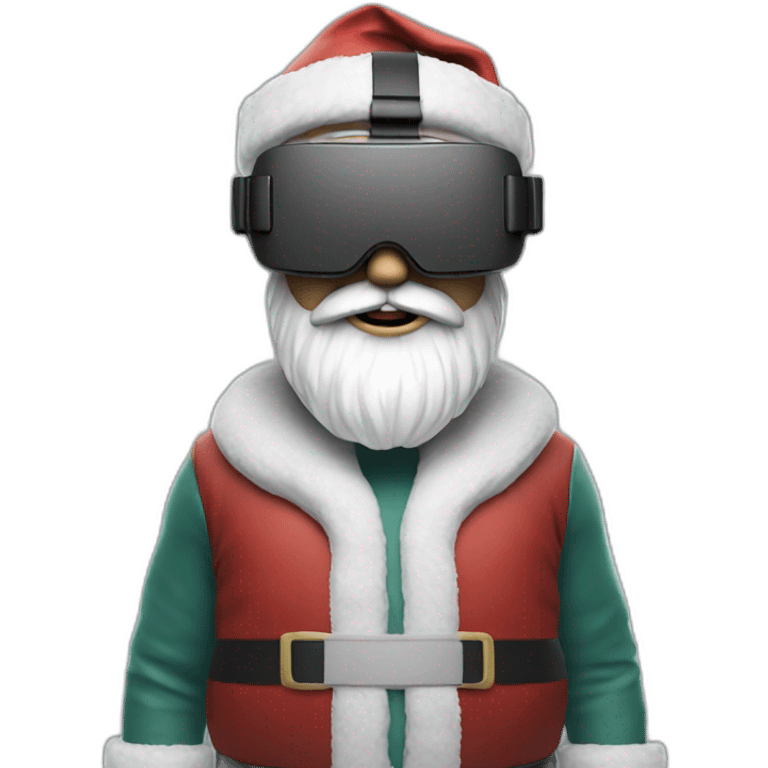 Santa in vr headset full body emoji