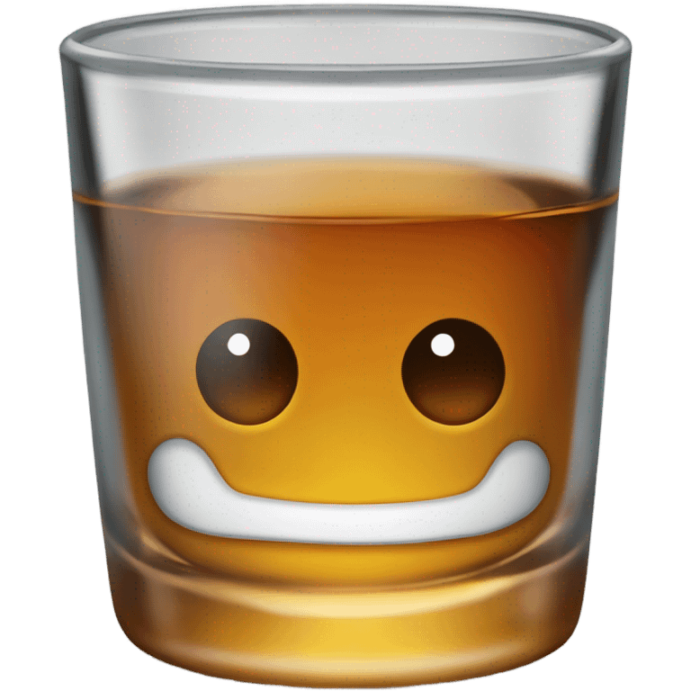 A shot glass full of whiskey  emoji