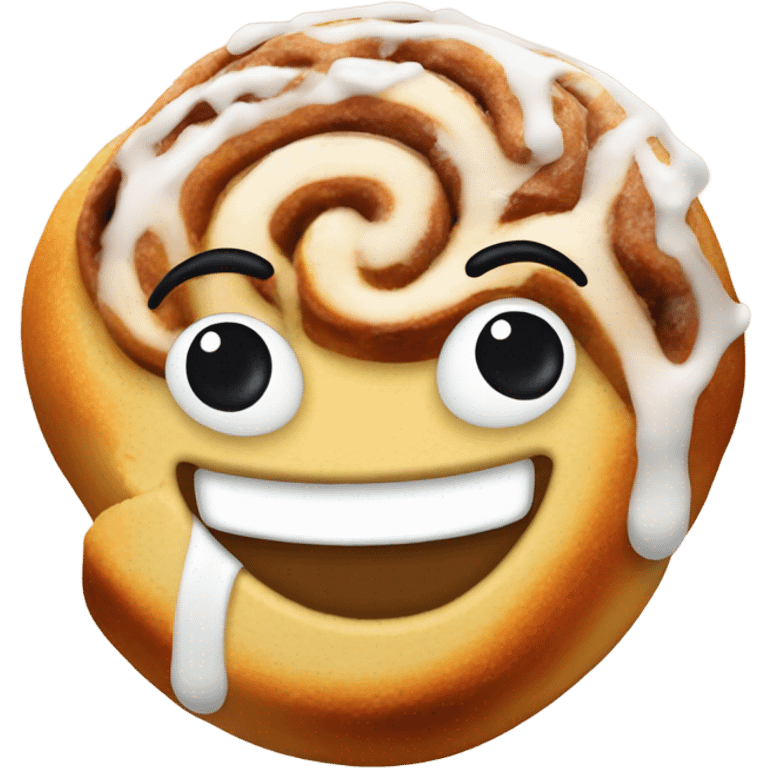 Happy cinnamon roll emoji