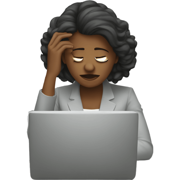 data analyst stressed woman emoji