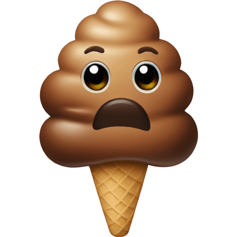 smelly brown ice cream emoji