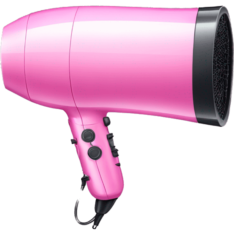 pink hair dryer emoji