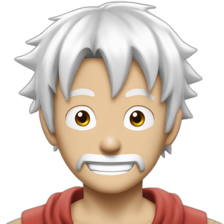 Gear 5 luffy White hair cartoon emoji