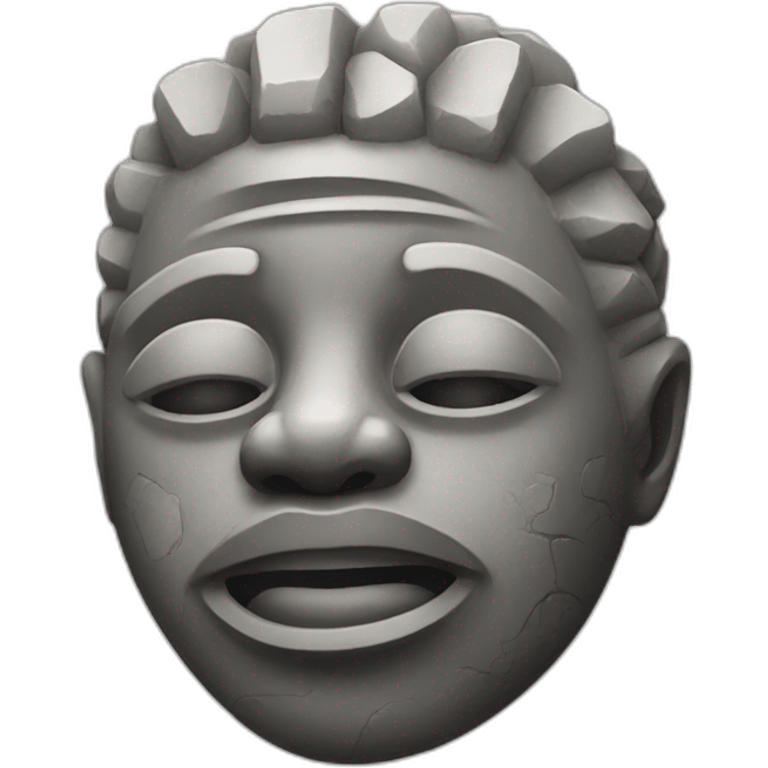 style of African stone sculpture emoji