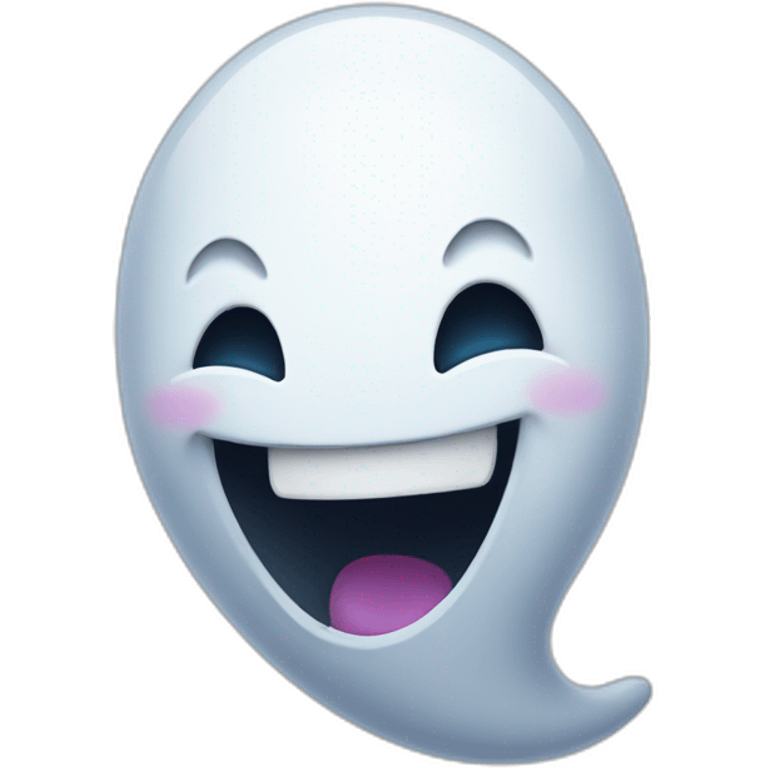 cute ghost laughing emoji