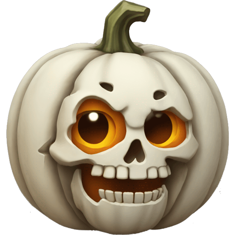 Skeleton pumpkin  emoji