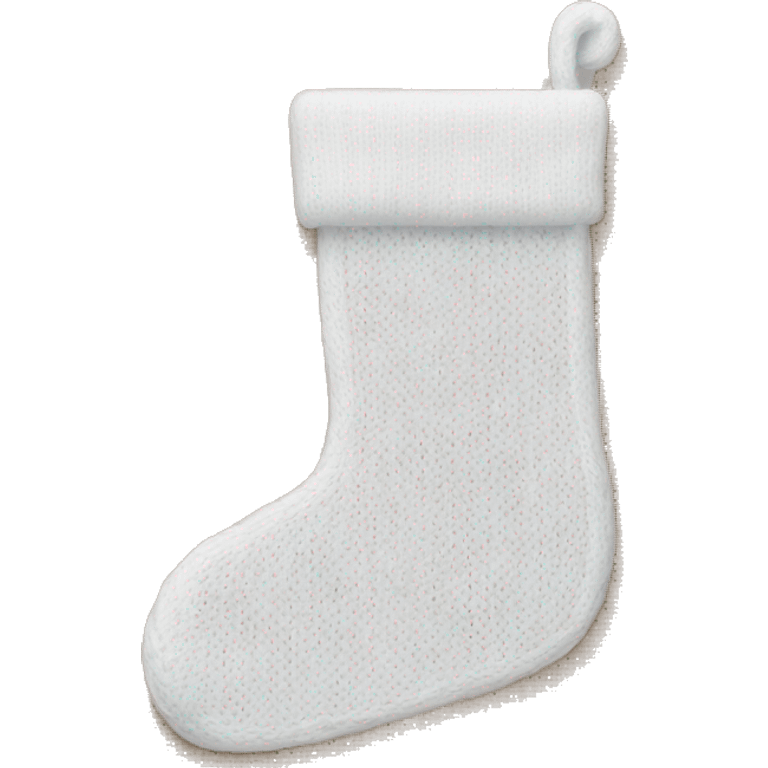 white knit Christmas stocking emoji