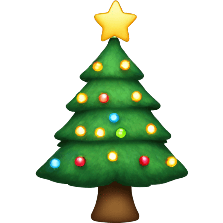 Christmas tree with lights emoji