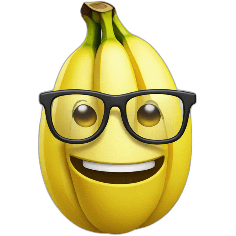 banana wearing glasses emoji