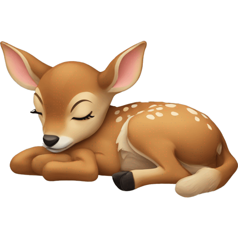 Sleeping fawn emoji