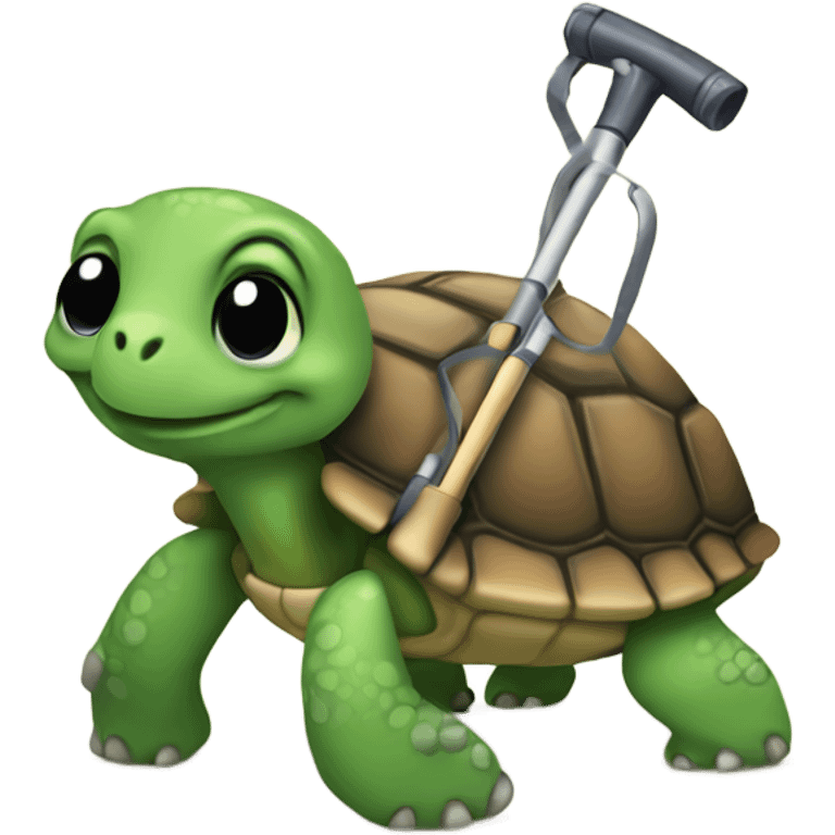 Turtle with crutches emoji