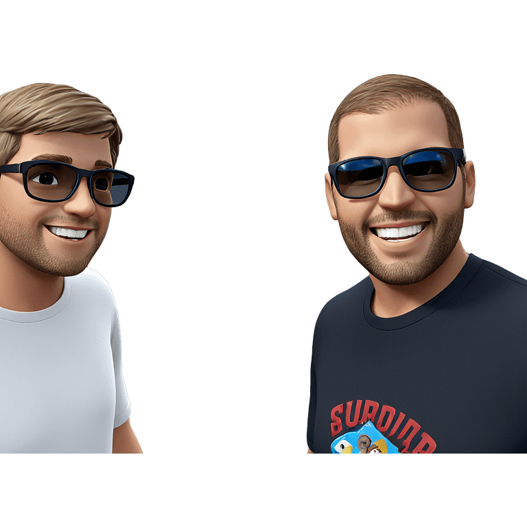 boys enjoying sunny outdoor day emoji