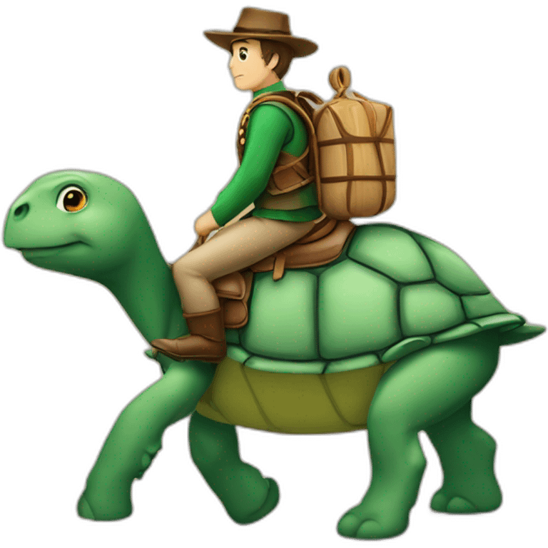 Tortue sur un cheval emoji