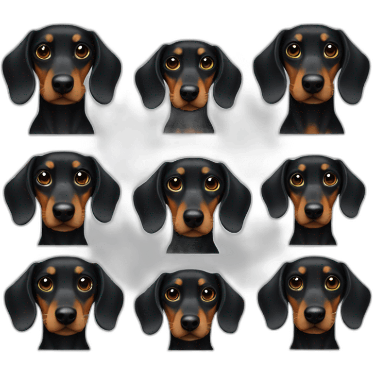 black Dachshund emoji