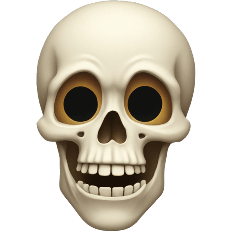 Skull with a shocked face emoji