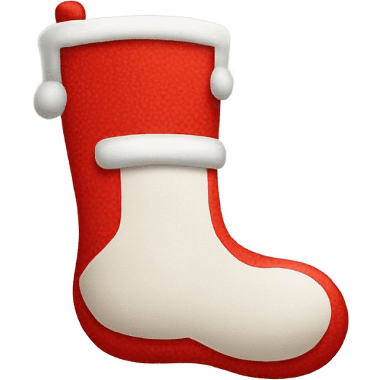 Red christmas stocking emoji