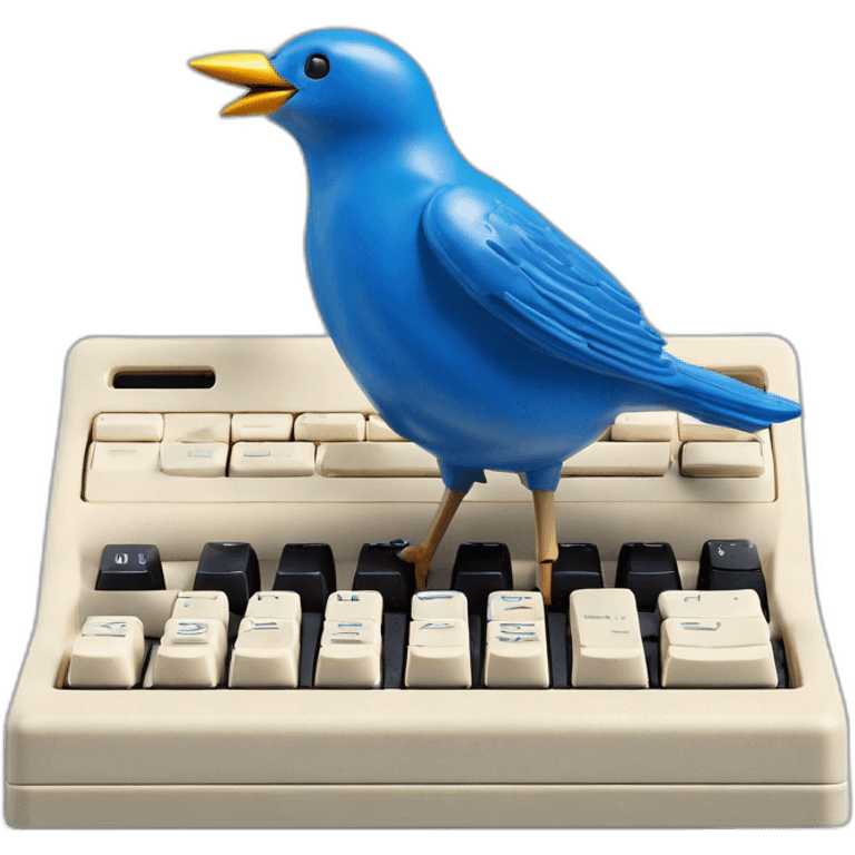 blue-bird-on-keyboard emoji