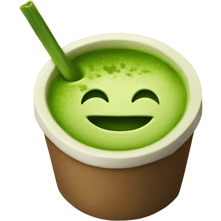 matcha in a handmade cup emoji