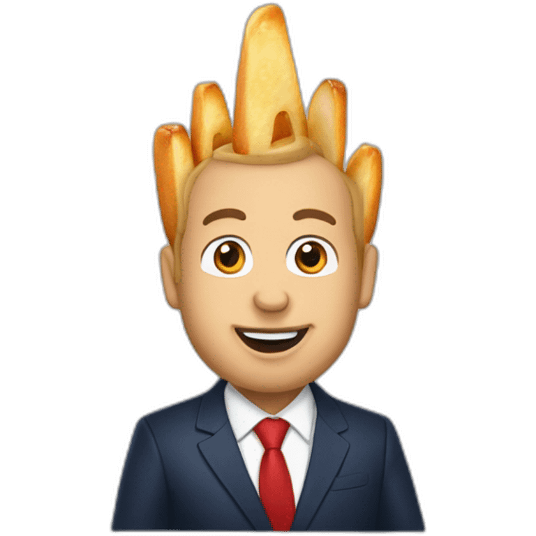 Poutine dans les bras de Macron emoji