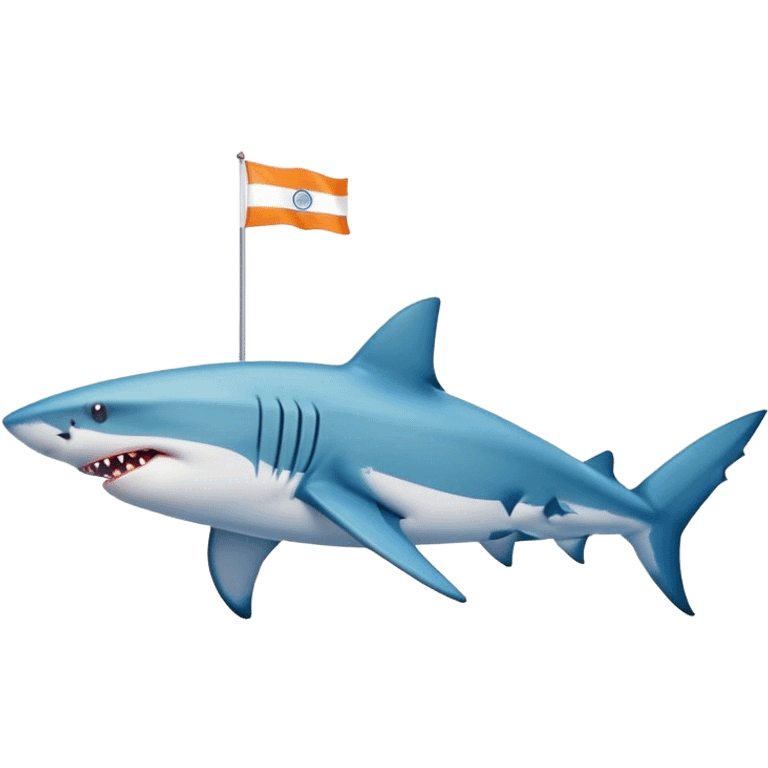 Shark with Indian flag  emoji