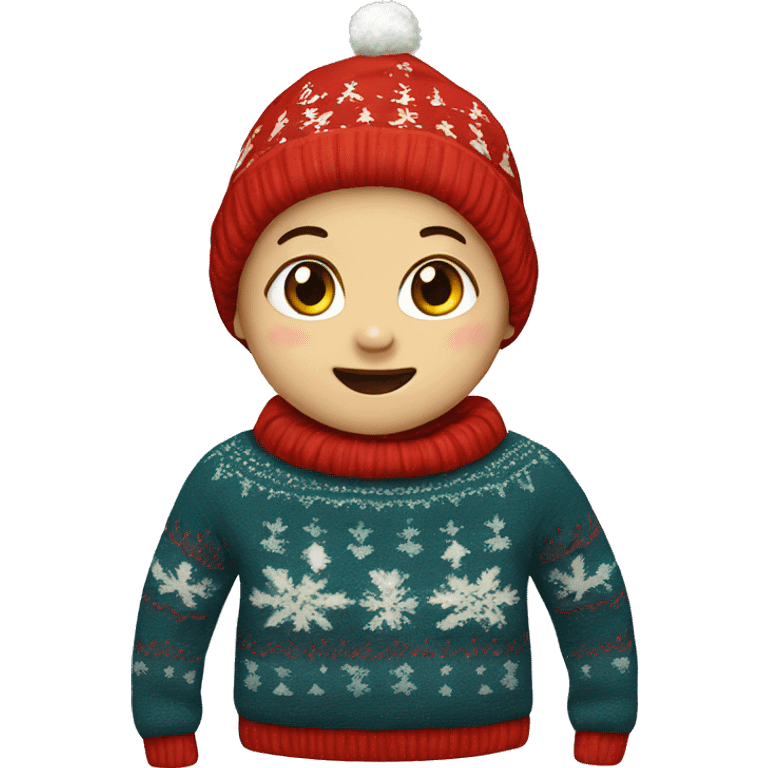 Baby in a Christmas jumper  emoji