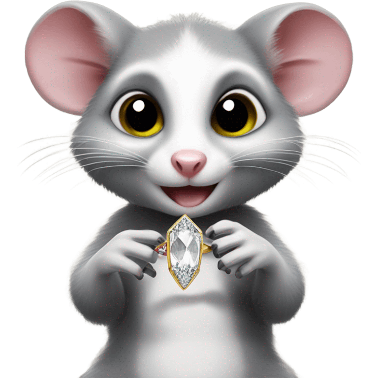 Possum with engagement ring  emoji