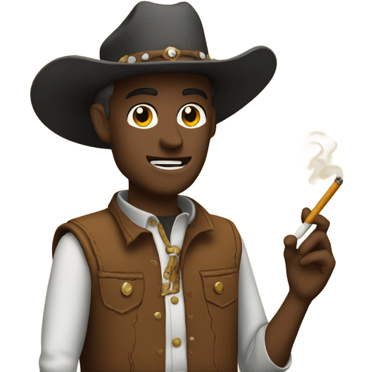 Cowboy with a cigarette  emoji