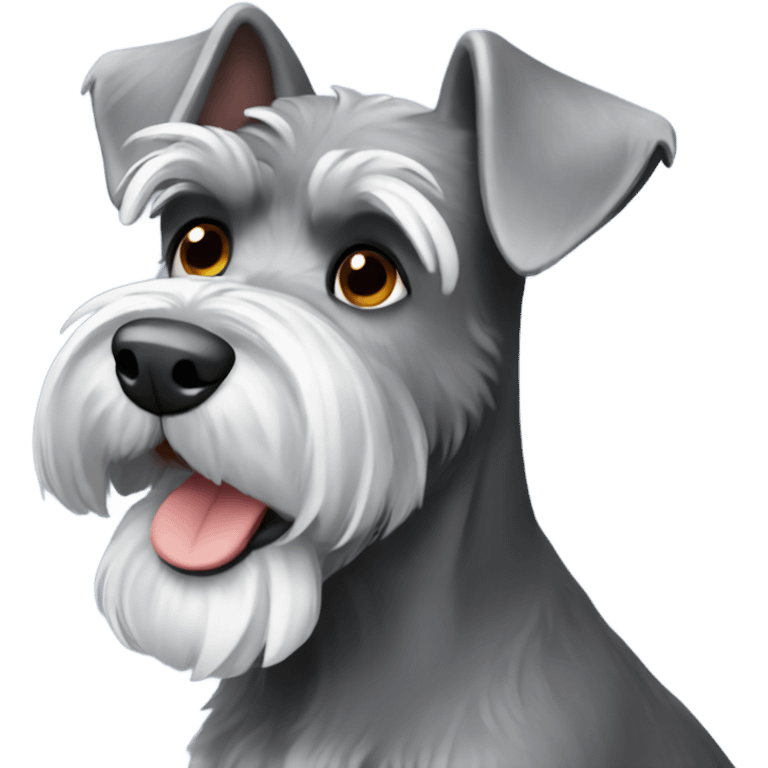 Grey schnauzer  emoji