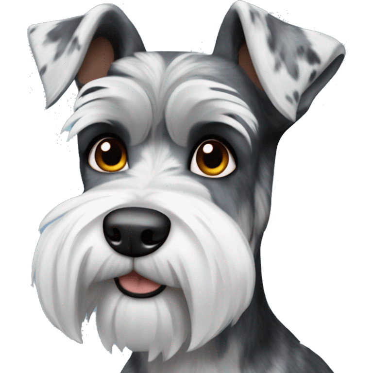 Blue and black Merle Schnauzer emoji