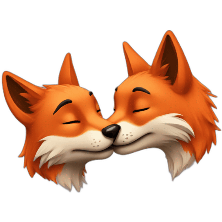 kissing fox emoji