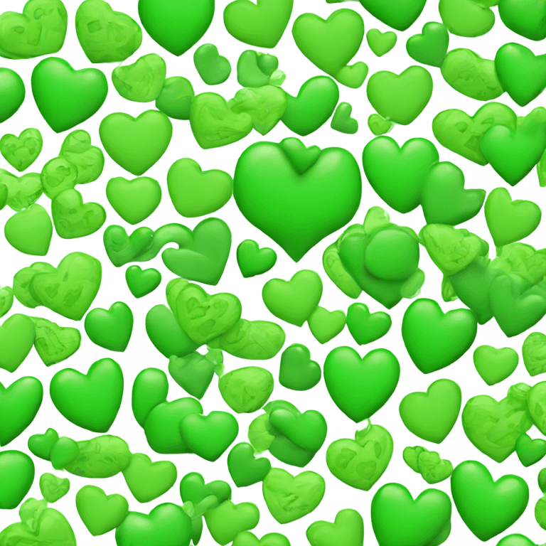 Green hearts galore emoji