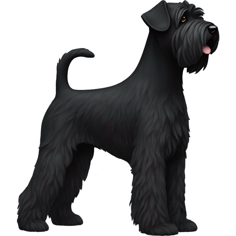 russian terrier dog full black emoji