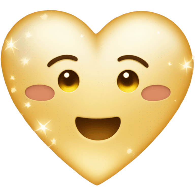 Neutral heart emoji with sparkles emoji