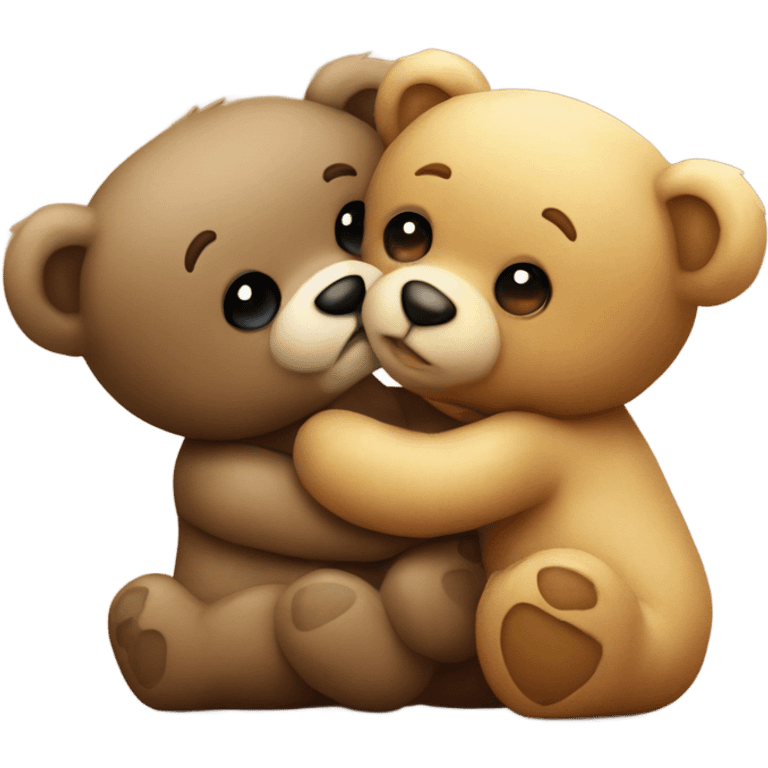 teddy bear kissing another teddy bear emoji