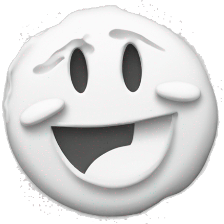 White paint over smiley face  emoji