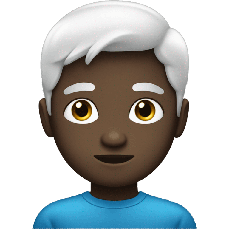 Pelo negro, Ojos azules, Niño, Piel blanca emoji