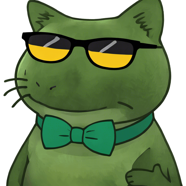 Cat with sunglasses emoji