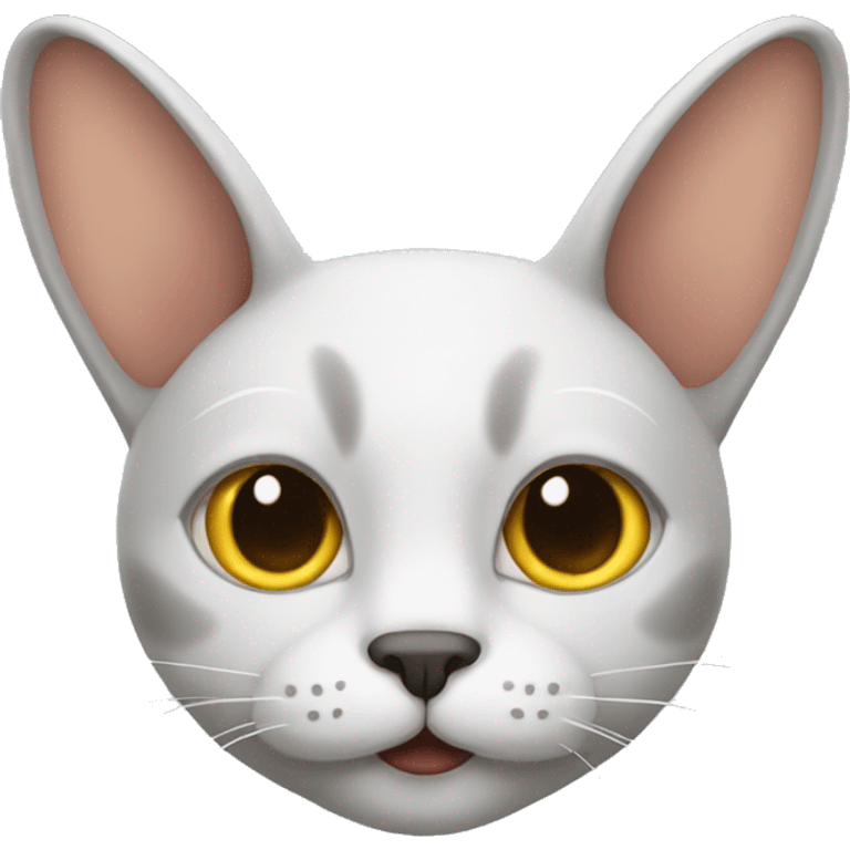 Cat with hare ears emoji