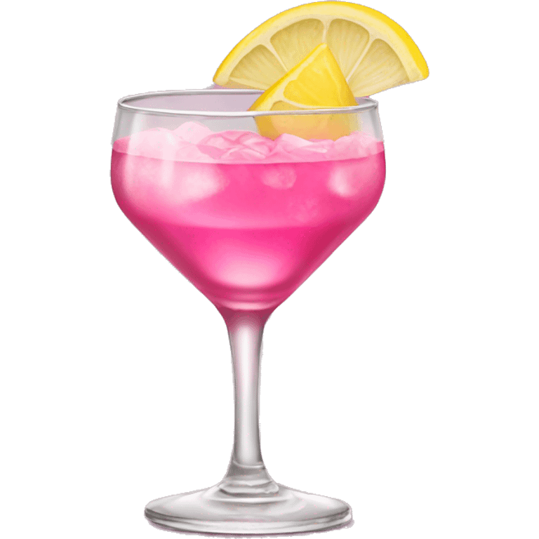 pink alcoholic cocktail
 emoji