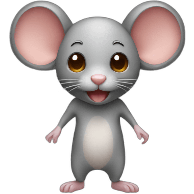 Mouse with human body emoji