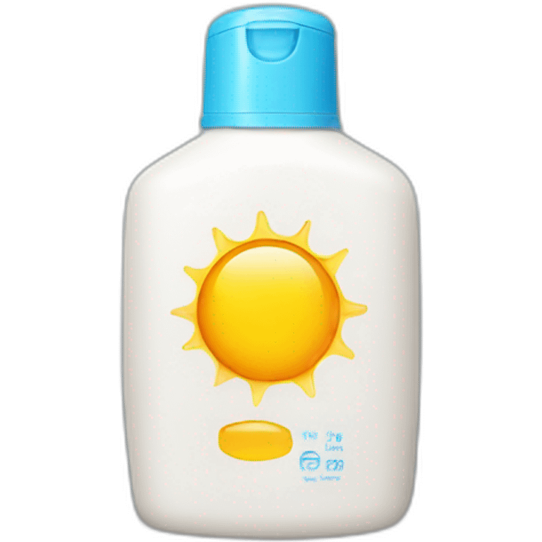 Sunscreen bottle emoji