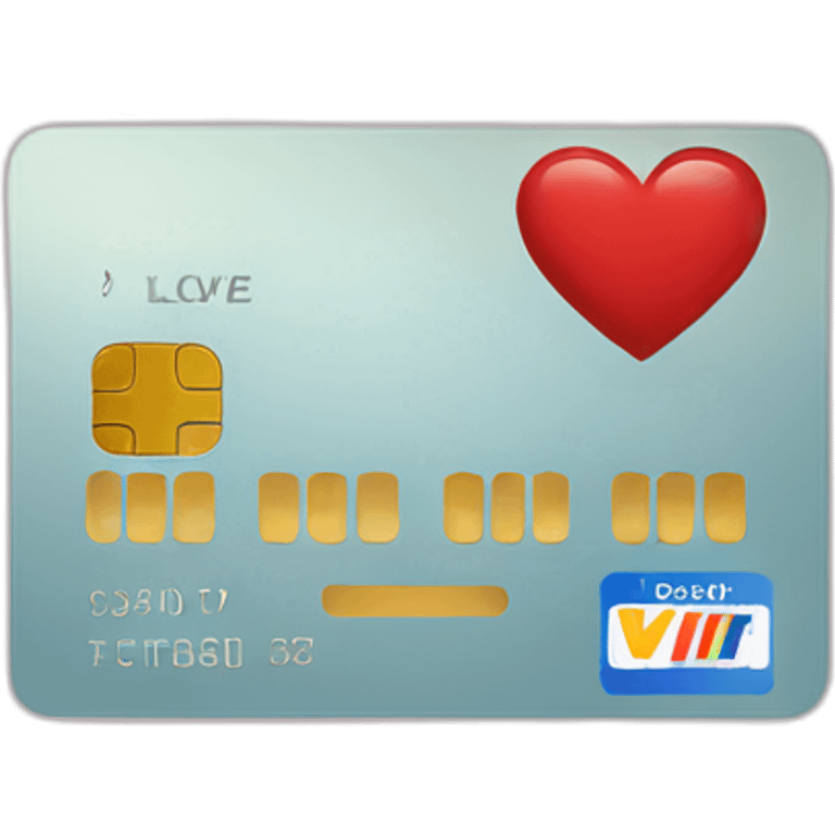 credit card love emoji