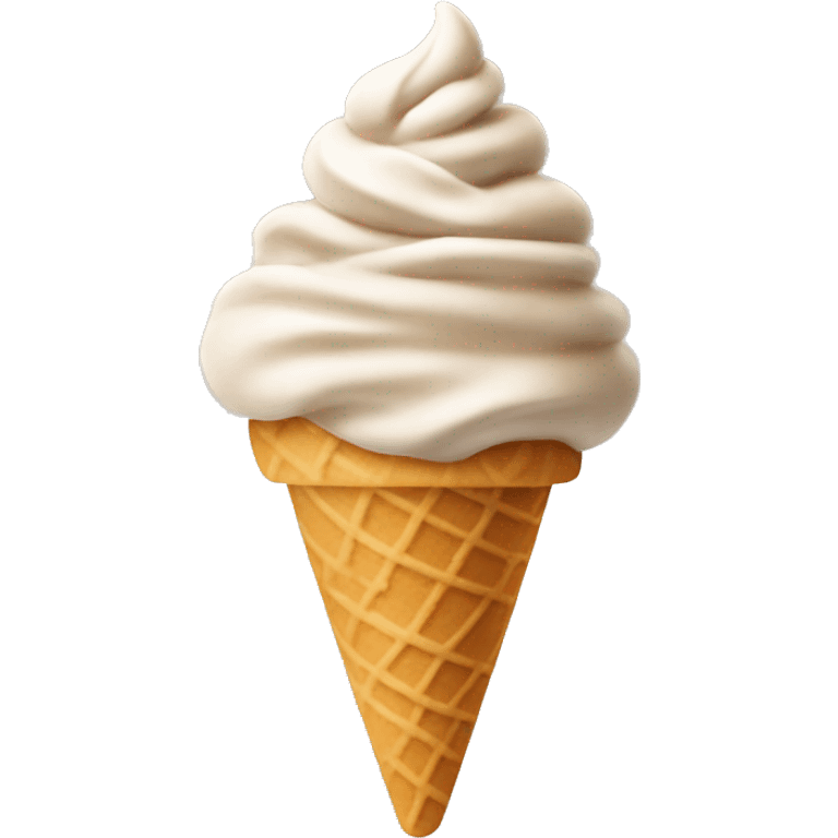 Brown soft serve ice cream emoji