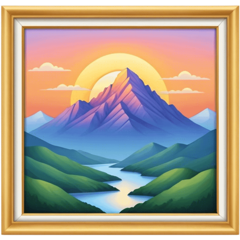 sunrise mountain peaceful emoji