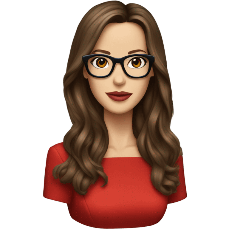 Kate Beckinsale red dress, glasses  emoji