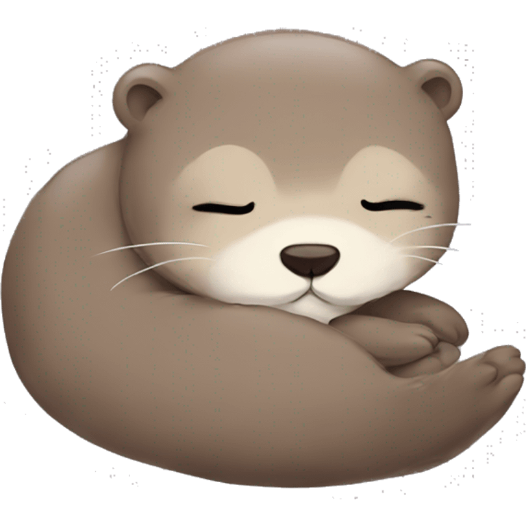 sleep otter kawaii emoji