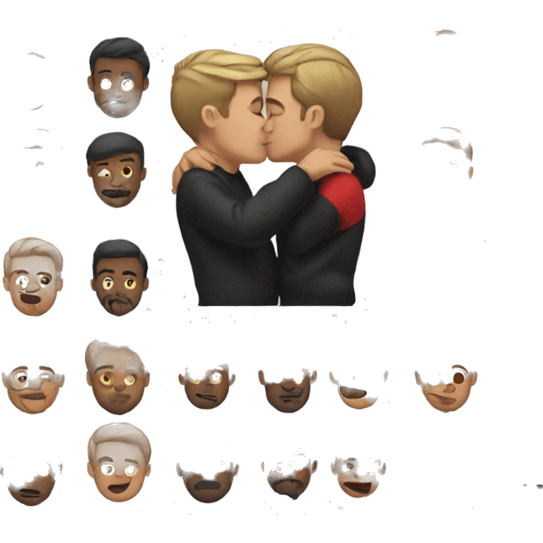 Gay men kissing emoji