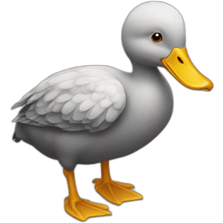 A dodo that has a snout and looks like a duck emoji