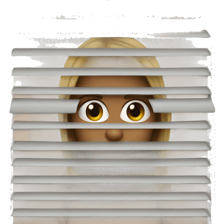 Peeking through the blinds emoji